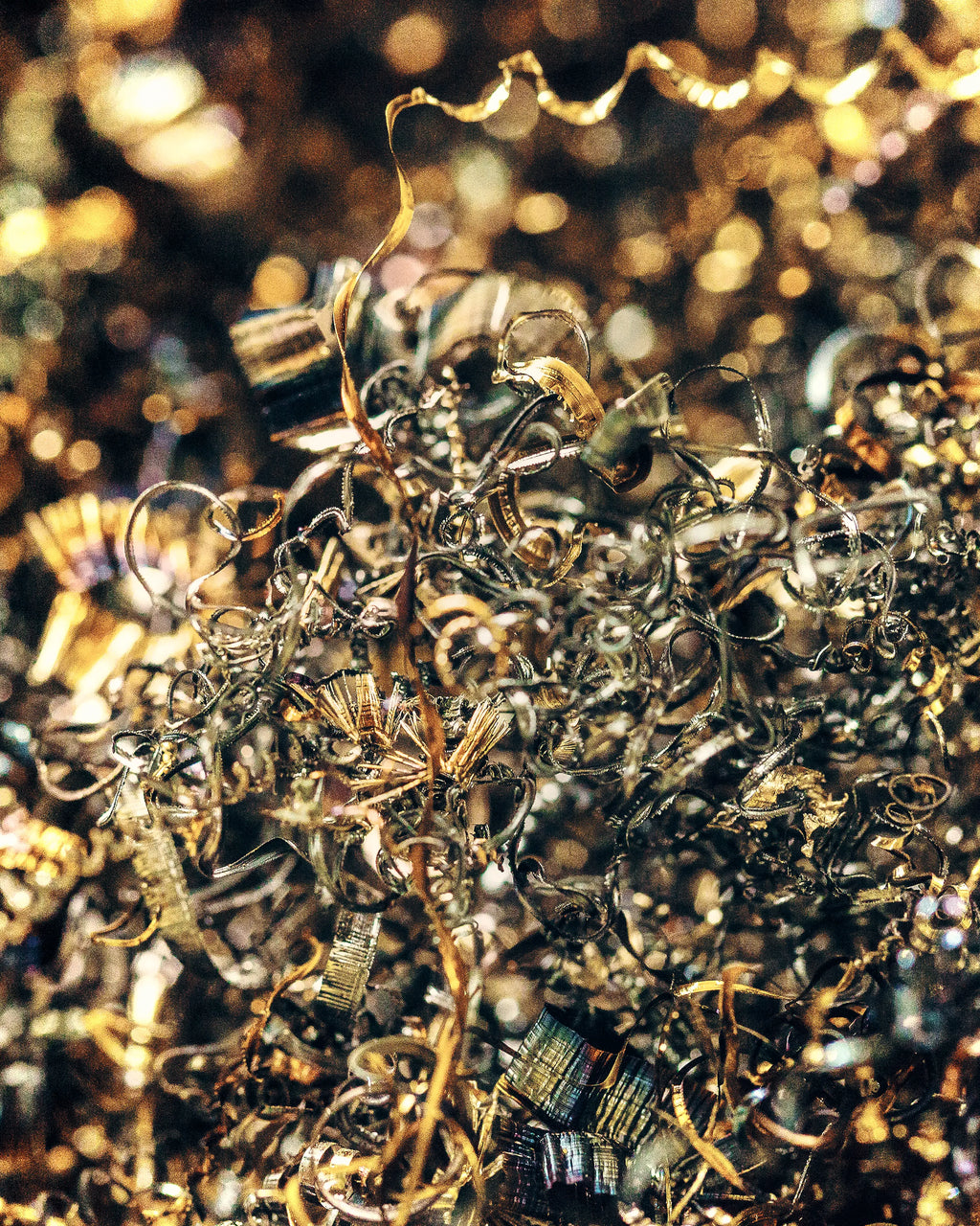Close-up of a pile of gold